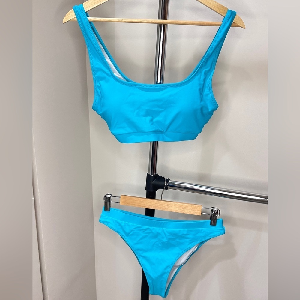 Vibrant Blue Sporty Cheeky Bikini Set
